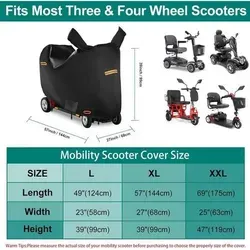 Abdeckplane Elektromobil Wasserdicht 420D 2 Mirror Hoods XL