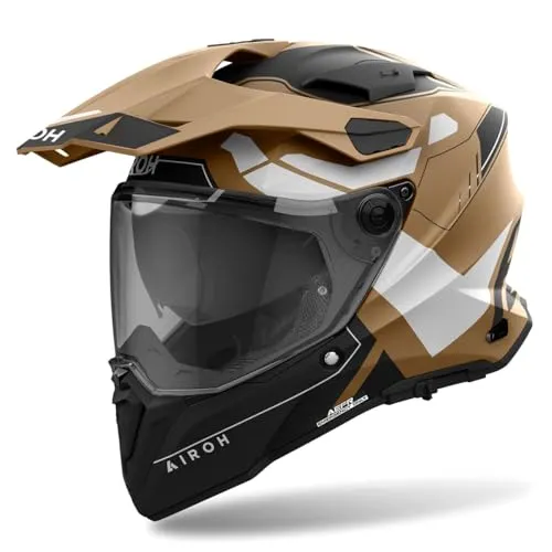 AIROH COMMANDER 2 REVEAL SAND MATT XXXL - Robuster Offroad-Motorradhelm in Sand Matt, ECE 22 06 geprüft, ideal für Abenteuer und optimalen Tragekomfort.