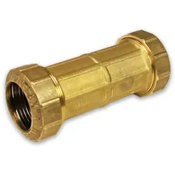 Messing Schraubfitting für PE-Rohr Langkupplung, schwere Ausführung, DVGW Prüfzeichen (Ausführung: 32 mm)