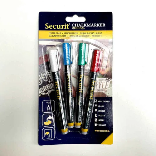 Securit Kreidemarker 4er Set farbig sortiert
