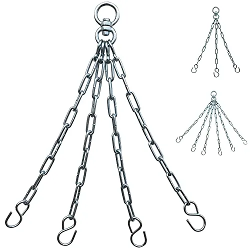 AQF Boxsack Kette, Boxen Sandsack 4 Strängige Stahlkette, Boxsack Aufhängung Chain, Punching Bag Schwerlastkette Für Kampfsport, Box Training, MMA Muay Thai