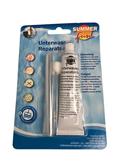 Summer Fun Poolfolie Unterwasser Reparatur-Set für Vinyl Folien, Folie und Kleber, blau