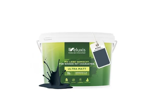 Veluxis® Wandfarbe Blooming Blueberry - 5 Liter, streifenfrei und tropfarm - Hochwertige Innenfarbe für stilvolle Räume. Die matte Veluxis-Wandfarbe überzeugt mit starker Deckkraft und einfacher Anwendung. Ideal für ein sauberes Streicherlebnis – perfekt für jeden Haushalt!