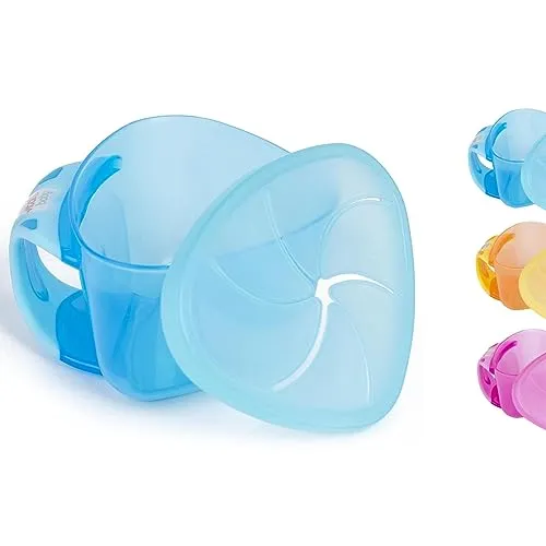 Vital Baby Snackbox/Greifbox/Snackschale mit Lamellendeckel und Griff für Kinder - Snack Becher als praktische Lösung um Snacks krümelfrei aufzubewahren, zu Hause und unterwegs