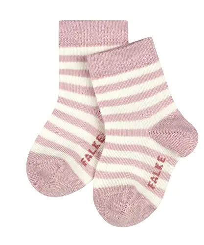 FALKE Unisex Baby Socken Stripe B So Baumwolle gemustert 1 Paar, Rosa Thulit 8663, 62-68
