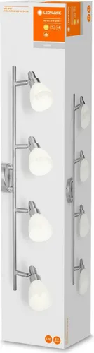 LEDVANCE 4-flammiger LED Spotlight, hochwertiger Spotstrahler aus Aluminium - Deckenspots mit 4 austauschbaren 2W G9-Leuchtmitteln, warmweiß (2700K) und ideal für flexible Lichtgestaltung in Wohnräumen.