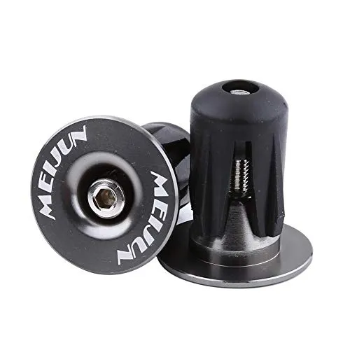 MAGT Fahrradlenker Endstopfen, 2 Stück Universal Fahrrad Lenker Endkappen Aluminium Fahrrad Lenker Endstopfen für Rennrad MTB Mountainbike(Titan)