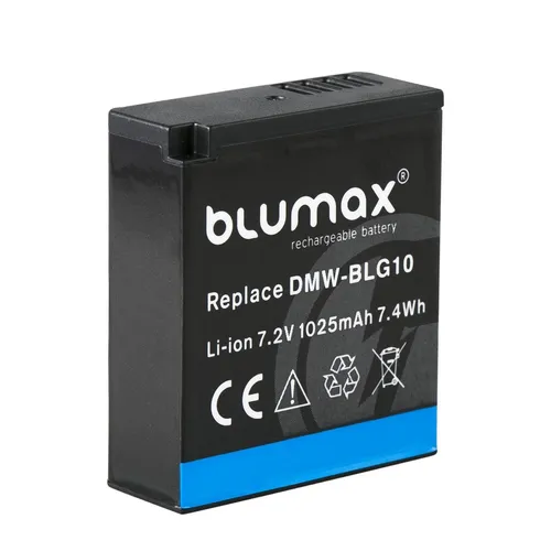 Blumax Akku passend für Panasonic DMW-BLG10 DMW-BLG10E  DC-GX9 DMC-GX7 1025 mAh
