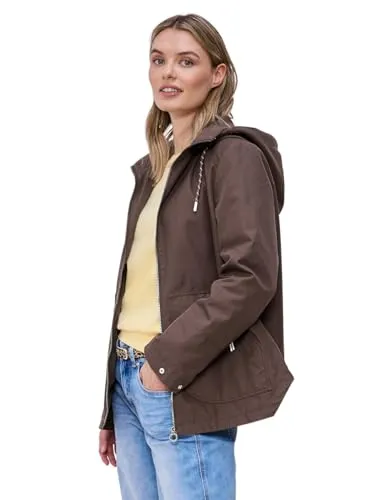Street One Damen Parka - Moderner Twill mit Kapuze - Stylischer Parka für Damen aus hochwertigem Twill, ideal für den Alltag. Mit praktischer Kapuze und Reißverschluss für einen modernen Look.