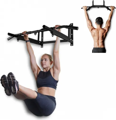 Mobiclinic Fitness, Klimmzugstange, Inklusives Befestigungsset, Geeignet für Boxsack, Rutschfeste Griffe, Wand-Klimmzugstange, Bis zu 250 kg