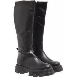 Steve Madden Lederstiefel Schwarz - Größe 39 - Stylische Lederstiefel mit praktischem Innenreißverschluss und coolem Plateausohlen-Design. Perfekt für trendbewusste Frauen, die Wert auf Qualität und Komfort legen.