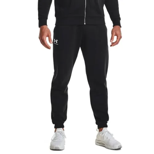 Under Armour Herren Men's Ua Essential Joggers Fleece Bottoms, Schwarz, L EU - Lange Laufhosen für Herren, aus kuscheligem Fleece für optimalen Komfort und Wärme bei sportlichen Aktivitäten.