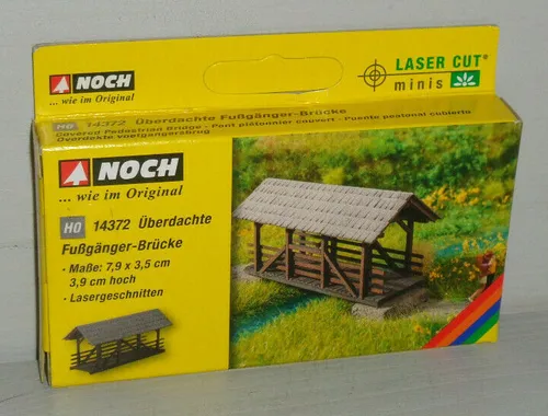 NOCH 14372 Laser-Cut minis H0 überdachte Fußgänger-Brücke
