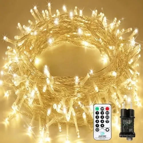 Led Lichterkette 25M 200 LED Mit Fernbedienung, Timer, Merkfunktion