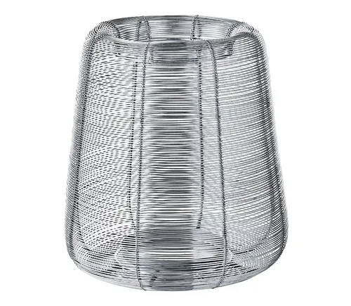 EDZARD Windlicht Kurt, Silber-Optik aus Edelstahl - Elegantes Windlicht in Silber-Optik, H 29 cm, Ø 27 cm, ideal für stimmungsvolle Beleuchtung und dekorative Akzente in Ihrem Zuhause.