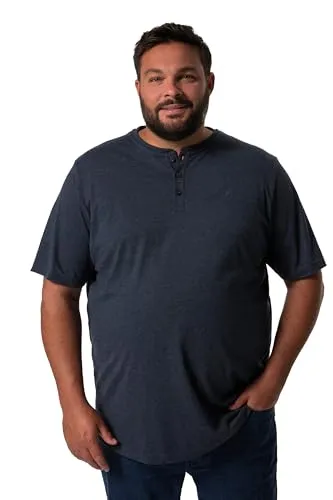 Men Plus Herren große Größen Übergrößen Menswear L-8XL Henley, Basic, Halbarm, Rundhals Navy blau 3XL 836365130-3XL