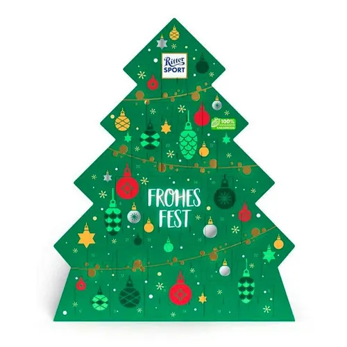 Ritter Sport Adventskalender Weihnachtstanne 208g