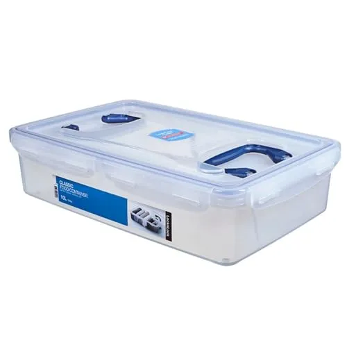 Lock Lock Aufbewahrungsbox rechteckig mit Tragegriffen – 10 l - Frischhaltedose mit 10 l Volumen, praktisch und stapelbar für optimalen Stauraum, ideal für Küche und Haushalt.