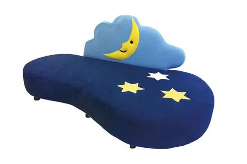 Kindersofa Mond Und Sterne,Microfaser
