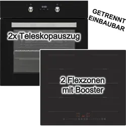VESTEL Herdset: Backofen mit Hot Air Shield & Induktionskochfeld 60 cm