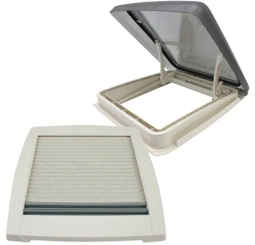 MPK VisionStar M pro 2 Dachhaube 40 x 40 cm - Getönte Klarglas Dachluke - Campingausrüstung mit hochwertiger, UV-beständiger Dachhaube für optimale Isolation und Lichtdurchlässigkeit. Ideal für Wohnmobile und Dachzelte, bietet effektiven Mückenschutz und flexible Belüftung.