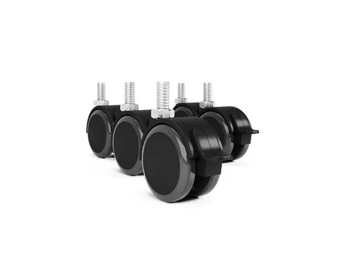 MS Beschläge Möbelrolle 50mm - Ersatzrollen für Möbel mit Gewinde (5-St) - Möbelrollen aus langlebigem Polyurethan, ideal für harte Böden. Bodenschonend und leicht beweglich, perfekt als Ersatz oder für DIY-Projekte.