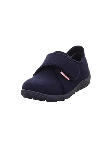 Superfit Jungen - Schuhe HAPPY Slipper, Modern, DUNKELBLAU 8010, 28 - Hausschuhe mit breitem Klettverschluss, griffigem und atmungsaktivem Design für optimalen Tragekomfort.