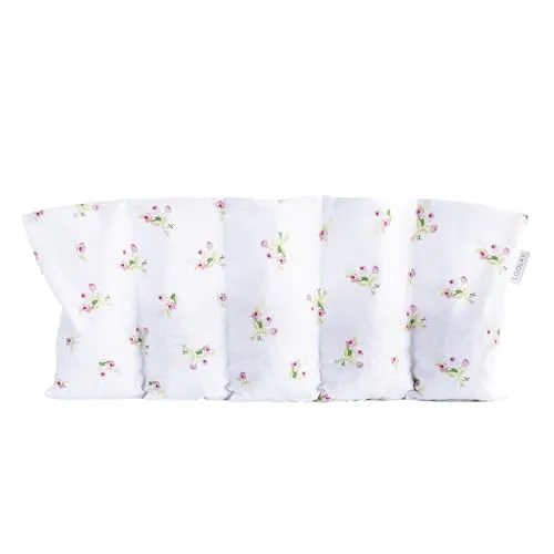 LOOLAY Kirschkernkissen Mikrowelle 50x20 cm – Wärmekissen Bio Baumwolle – Kirschkern Kissen mit 5 Kammern – Ideal bei Muskelverspannungen und Menstruationsbeschwerden (rose)
