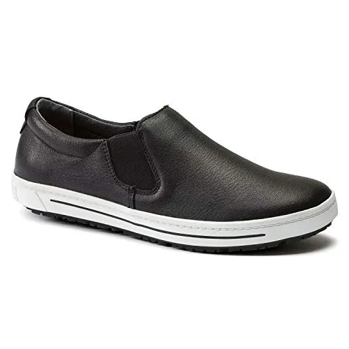 BIRKENSTOCK 1011240-42 Chaussures professionnelles QO 400 - Damen-Sneaker aus wasserabweisendem Glattleder mit rutschfester Nitril-Gummisohle, ideal für lange Arbeitszeiten und höchsten Komfort dank anatomischem Fußbett.