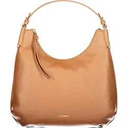 Coccinelle Rebekka Schultertasche 36 cm aus Leder in Braun - Elegante Handtasche mit geräumigem Reißverschlussfach und abnehmbarem Umhängeriemen für vielseitige Trageoptionen. Hochwertiges Leder sorgt für stilvolle Haptik und Ausstrahlung.