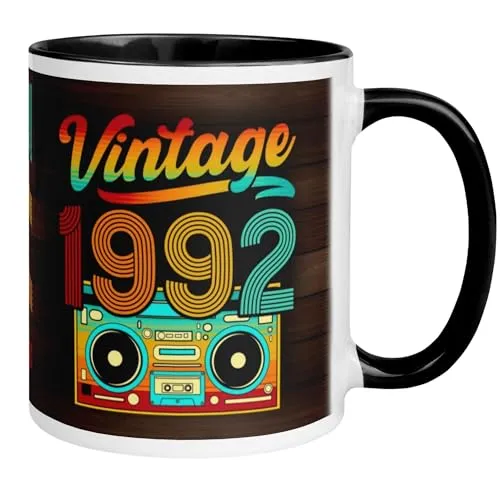 Geburtstag Mann Frau 33 Jahre Geschenk Tasse | Vintage 1992 – Lustige Geschenktasse zum 33. Geburtstag | Witzige Geburtstagsdeko & Geschenkidee für Männer und Frauen 33