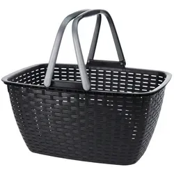 Mojawo Tragbarer  Einkaufskorb Wäschekorb Wäschesammler Henkel 35 Liter