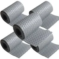 NYVI Polyrattan Sichtschutzstreifen Privafence Hellgrau 255 x 19 cm - Premium Sichtschutz für Doppelstabmatten Zaun - Gartensichtschutz mit 3D-Optik, reißfest und witterungsbeständig. Ideal für mehr Privatsphäre und eine moderne Optik in Deinem Garten.