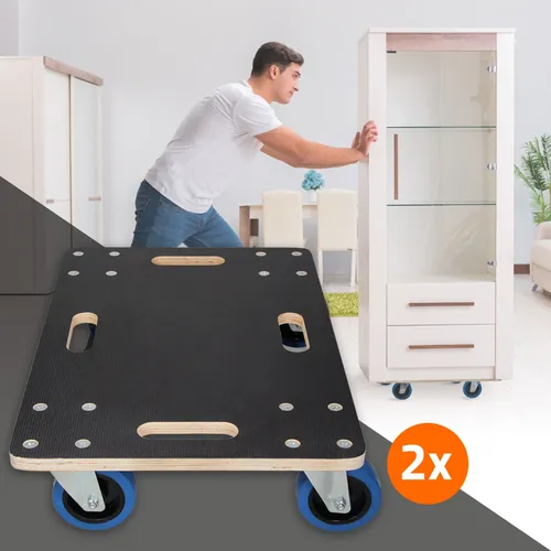 ECD Germany Möbelroller 2er Set 40x60 cm bis 800 kg von ECD Germany