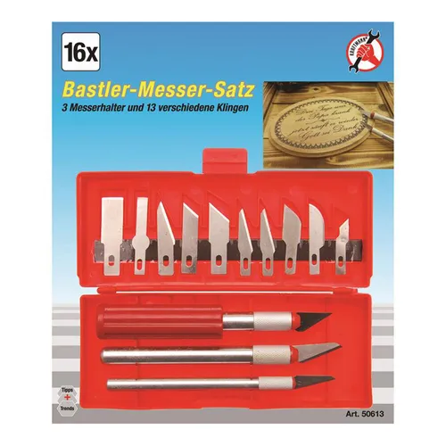 Produktbild BGS-50613 Bastlermesser-Satz 16-tlg.