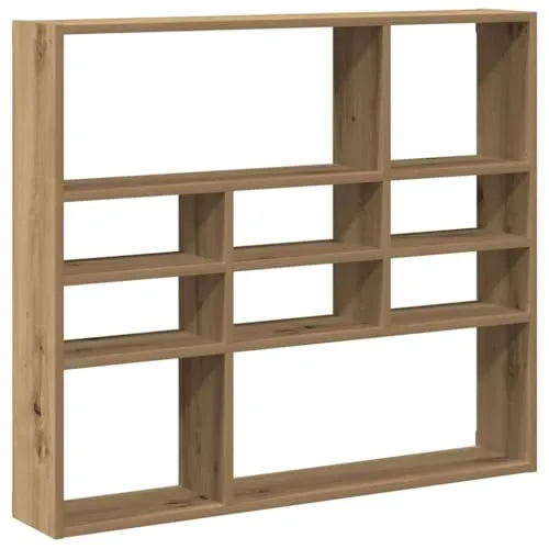 vidaXL Wandregal Artisan-Eiche 90x16x78 cm - Schweberegal aus robustem Holzwerkstoff, bietet praktischen Stauraum und maximiert deinen Wohnraum – ideal für Wohnzimmer, Büro oder Schlafzimmer.