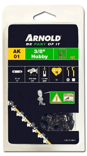 ARNOLD - Sägekette 3/8 Zoll Hobby, 1.3 mm, 52 Treibglieder, 35 cm Schwert; 1191-X1-0014