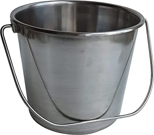 Edelstahleimer Milcheimer Lebensmitteleimer Futtereimer Kücheneimer Veschiedene Größen 5L 7L 10L Eimer Edelstahl Wassereimer Rostfrei Garteneimer Stark (7L)