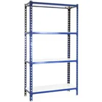 PROREGAL Schwerlastregal Mid Metal Shark 150 x 110 x 30 cm - Robustes Steckregal mit einer Fachlast von bis zu 200 kg pro Ebene. Ideal für Werkstatt und Lager. Einfache Montage und verstellbare Fachböden für maximale Flexibilität.