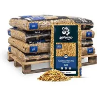 GALAMIO Holzhäcksel Farbig, Palette mit 12 Säcken - Farbige Holzhackschnitzel in Gelb von GALAMIO® für kreative Gartengestaltung. Mit geprüfter Qualität bieten sie bis zu drei Jahre ansprechende Optik und reduzieren den Pflegeaufwand.