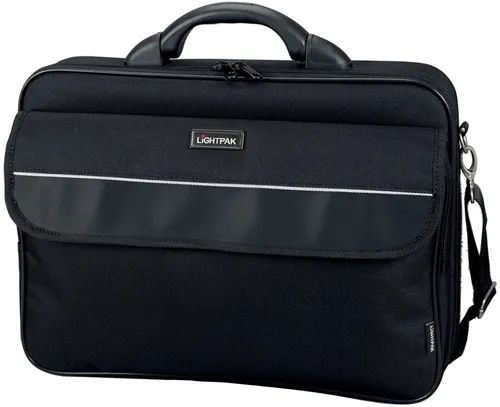 LIGHTPAK Laptoptasche ELITE L Kunstfaser schwarz 46111 bis 43,2 cm (17 Zoll) - Notebooktaschen - Schützen Sie Ihr Gerät stilvoll mit der leichten LIGHTPAK Laptoptasche ELITE, ausgestattet mit praktischem Notebookfach und Trolleyband für einfachen Transport.