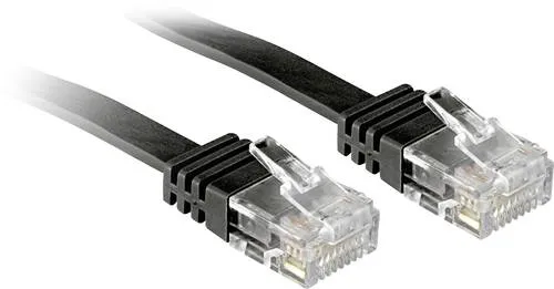 LINDY 47525 RJ45 Netzwerkkabel, Patchkabel CAT 6 U/UTP 10.00m Schwarz mit Rastnasenschutz 1St.