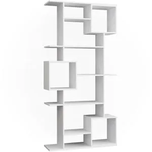 Vicco Raumteiler Cube, Weiß, 92 x 187.7 cm - Raumteiler-Regale mit 9 offenen Ablageflächen, ideal als Bücherregal oder zur Aufbewahrung von Spielzeug und Büroartikeln. Flexibles Design für jeden Raum!