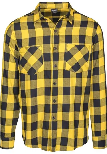 Urban Classics TB297 Checked Regular Fit Herren Freizeit Hemd - Herrenhemden mit zweifarbigem Karo-Muster und abgerundetem Saum, ideal für Freizeit, Business oder Outdoor-Aktivitäten.