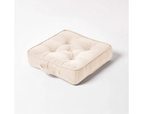 Homescapes Bodenkissen Sitzkissen Stuhlkissen Rajput natur