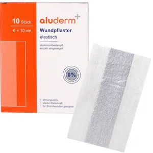 Söhngen Pflaster Aluderm Aluplast, 10 Stück, wasserfest, sensitiv, elastisch, 10 x 6cm