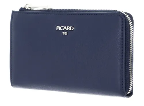 Picard Geldbörse Wallet, aus echtem Rindsleder in blau von Picard