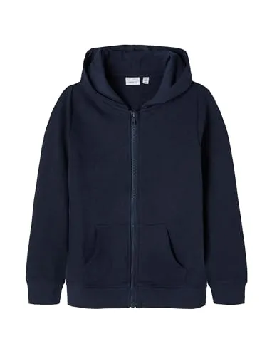 NAME IT Jungen NKMNESWEAT Card W Hood UNB NOOS Hoodie-Jacke, Dark Sapphire, 98