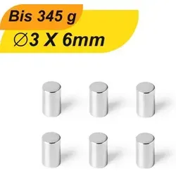 Stück Neodym Magnet 3mm x 6mm Supermagnete hohe Haftkraft Scheibenmagnet 100