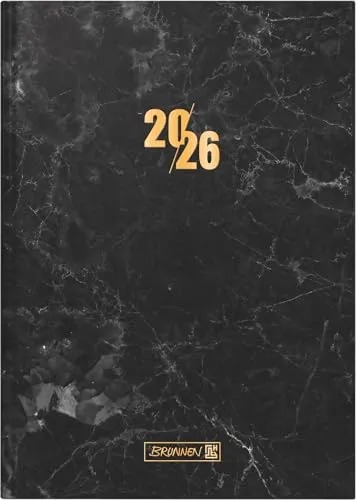 BRUNNEN Buchkalender Mod. 795 '26 „Graphite“ | A5, Papier